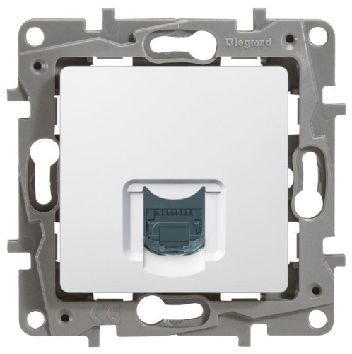 Розетка компьютерная RJ45 Legrand Etika 5 кат UTP белая 672241 Розетка компьютерная RJ45 Legrand Etika 5 кат UTP белая 672241