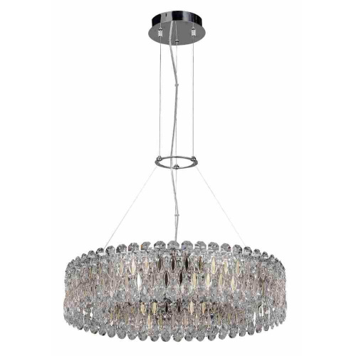 Подвесной светильник Crystal Lux Lirica SP10 D610 Chrome/Gold-Transparent Подвесной светильник Crystal Lux Lirica SP10 D610 Chrome/Gold-Transparent