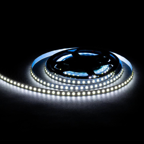 Светодиодная лента OGM 9,6W/m 120LED/m 2835SMD холодный белый 5M LSE-258 Светодиодная лента OGM 9,6W/m 120LED/m 2835SMD холодный белый 5M LSE-258