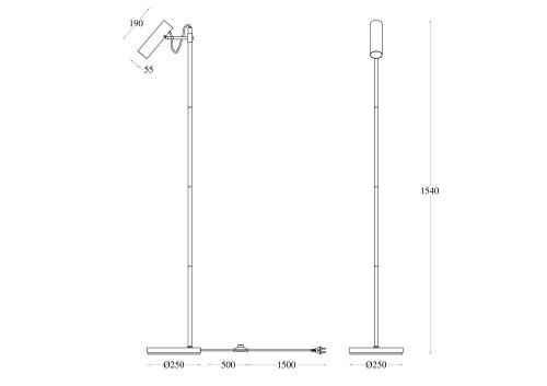 Торшер Maytoni Technical Bansky MOD129FL-01W Торшер Maytoni Technical Bansky MOD129FL-01W