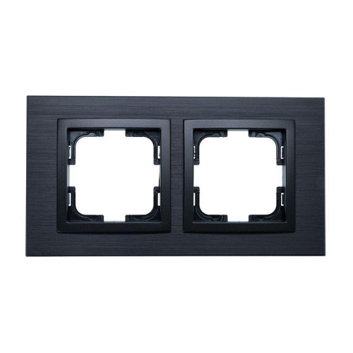 Рамка 2-постовая Mono Electric Style Aluminium дымчатый графит 107-820000-161 Рамка 2-постовая Mono Electric Style Aluminium дымчатый графит 107-820000-161