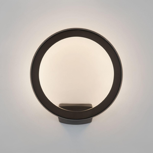 Уличный настенный светодиодный светильник Elektrostandard Ring 1710 Techno Led черный a054933 Уличный настенный светодиодный светильник Elektrostandard Ring 1710 Techno Led черный a054933