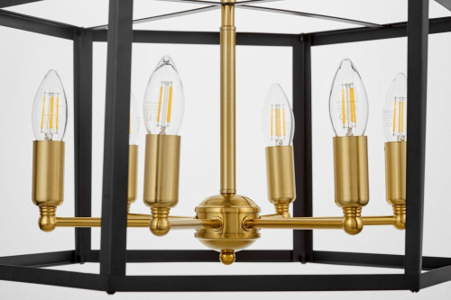 Подвесная люстра Lumina Deco Lorton LDP 1142-6 BK+MD Подвесная люстра Lumina Deco Lorton LDP 1142-6 BK+MD
