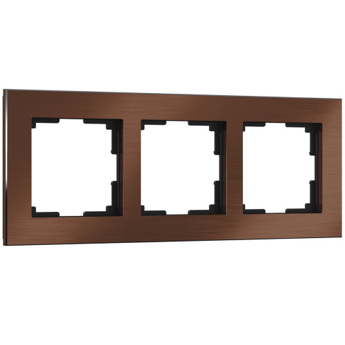 Рамка Werkel Aluminium на 3 поста алюминий коричневый WL11-Frame-03 4690389073700 Рамка Werkel Aluminium на 3 поста алюминий коричневый WL11-Frame-03 4690389073700