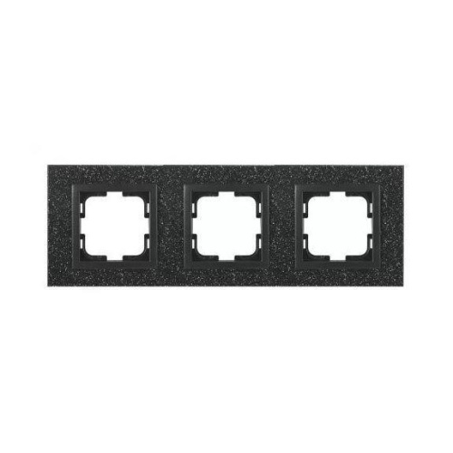 Рамка 3-постовая Mono Electric Style Granit чёрный гранит 107-610000-162 Рамка 3-постовая Mono Electric Style Granit чёрный гранит 107-610000-162