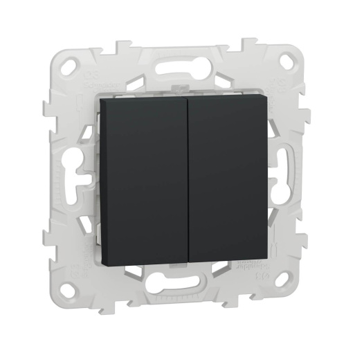 Выключатель двухклавишный Schneider Electric Unica New NU521154 Выключатель двухклавишный Schneider Electric Unica New NU521154