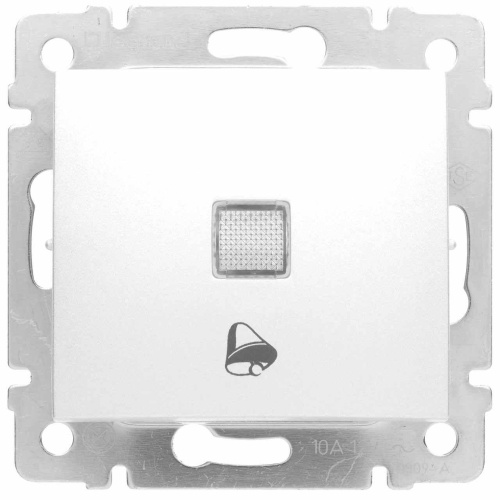 Выключатель кнопочный одноклавишный Legrand Valena 10A 12V с подсветкой Звонок белый 774415 Выключатель кнопочный одноклавишный Legrand Valena 10A 12V с подсветкой Звонок белый 774415