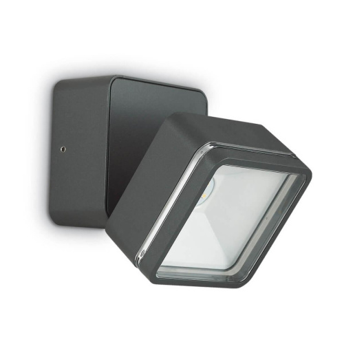 Уличный настенный светодиодный светильник Ideal Lux Omega Ap Square Antracite 4000K 172514 Уличный настенный светодиодный светильник Ideal Lux Omega Ap Square Antracite 4000K 172514