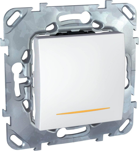 Выключатель одноклавишный 2P с подсветкой Schneider Electric Unica 16A 250V MGU5.262.18SZD Выключатель одноклавишный 2P с подсветкой Schneider Electric Unica 16A 250V MGU5.262.18SZD