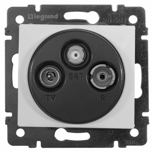 Розетка TV-FM-SAT проходная Legrand Valena белая 774437 Розетка TV-FM-SAT проходная Legrand Valena белая 774437