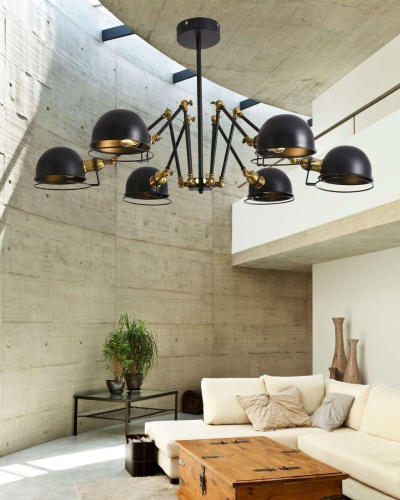 Подвесная люстра Lumina Deco Valmonti LDP D015-6 BK Подвесная люстра Lumina Deco Valmonti LDP D015-6 BK