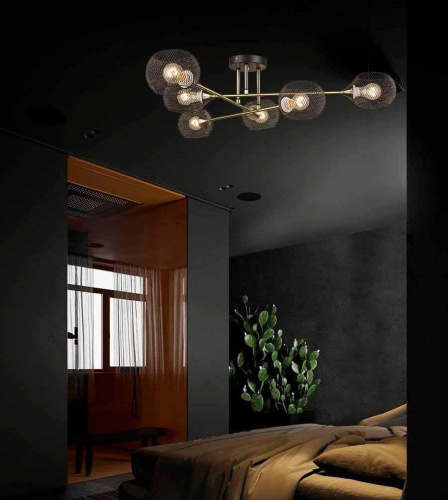 Потолочная люстра Seven Fires Stelara WD3511/6C-BK-AB-BK Потолочная люстра Seven Fires Stelara WD3511/6C-BK-AB-BK