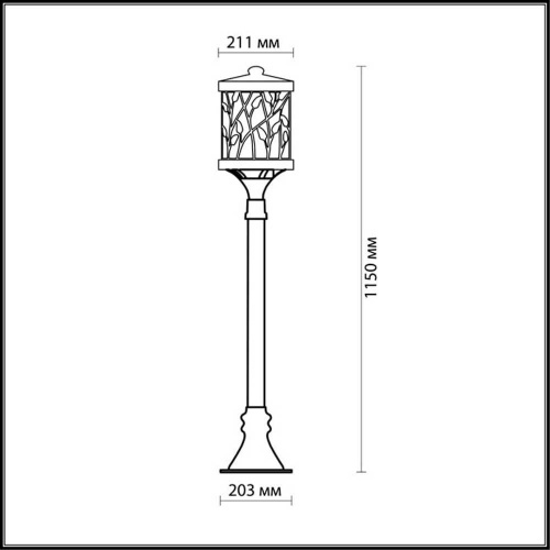 Уличный светильник Odeon Light Nature Lagra 2287/1A Уличный светильник Odeon Light Nature Lagra 2287/1A