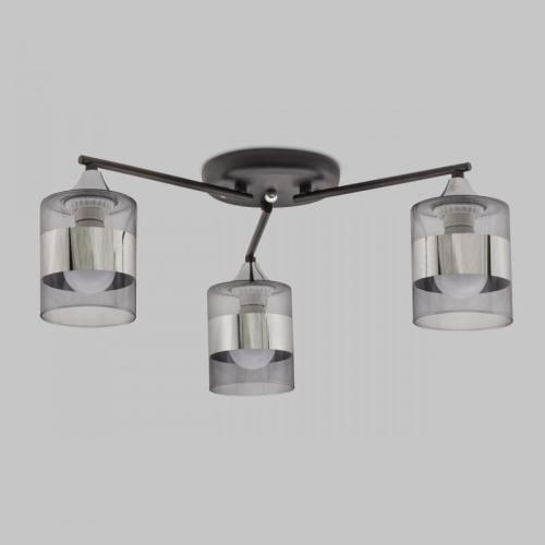 Потолочная люстра IMEX MD.0877-3-S BK+CH Потолочная люстра IMEX MD.0877-3-S BK+CH