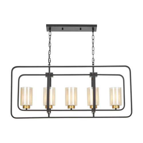 Подвесная люстра Lumina Deco Indivia LDP 1238-5 BK+MD Подвесная люстра Lumina Deco Indivia LDP 1238-5 BK+MD