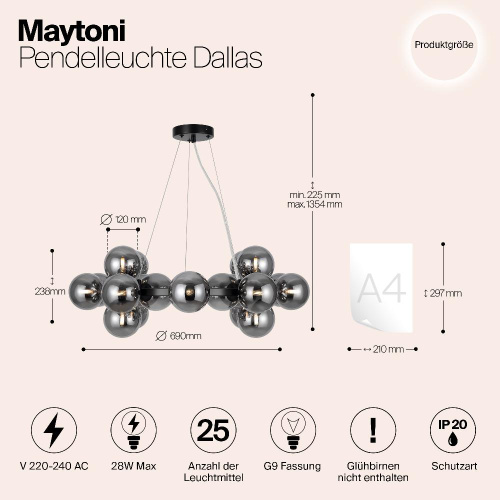 Подвесной светильник Maytoni MOD545PL-25B Подвесной светильник Maytoni MOD545PL-25B