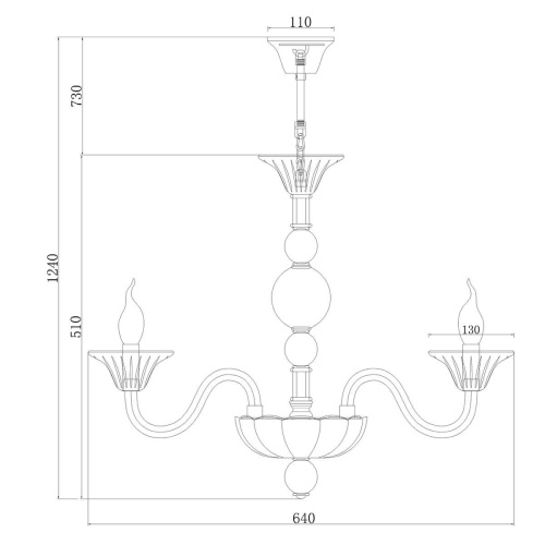 Подвесная люстра Rivoli Nudo 1008-206 Б0037783