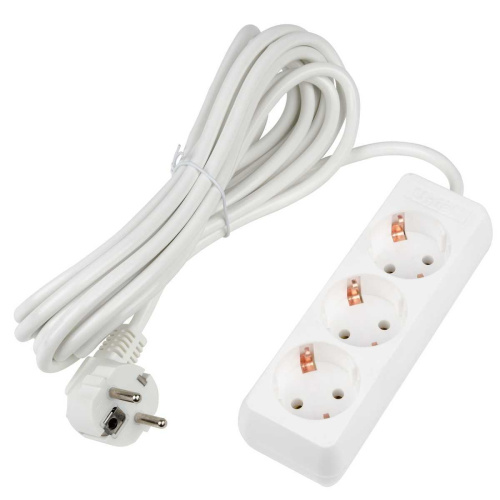 Удлинитель Uniel Ultra 3гн х 5м с/з S-GCU3-5 White UL-00010002 Удлинитель Uniel Ultra 3гн х 5м с/з S-GCU3-5 White UL-00010002