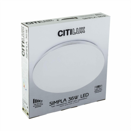 Потолочный светодиодный светильник Citilux Симпла CL714R36N Потолочный светодиодный светильник Citilux Симпла CL714R36N