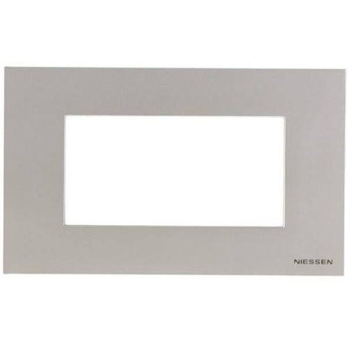 Рамка 4-модульная ABB Zenit итальянский стандарт серебро 2CLA247400N1301 Рамка 4-модульная ABB Zenit итальянский стандарт серебро 2CLA247400N1301