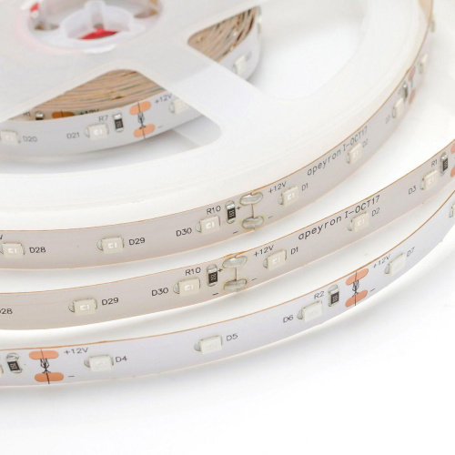 Светодиодная лента Apeyron 4,8W/m 60LED/m 3528SMD красный 5M 00-35 Светодиодная лента Apeyron 4,8W/m 60LED/m 3528SMD красный 5M 00-35