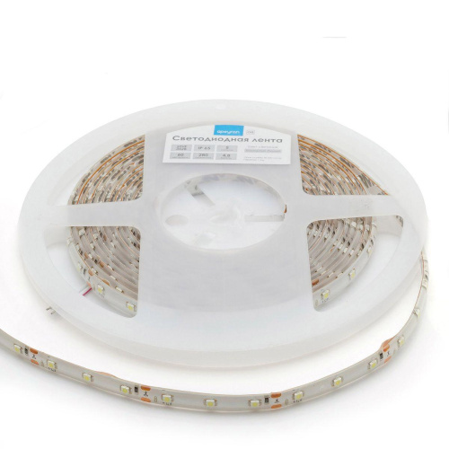 Светодиодная влагозащищенная лента OGM 4,8W/m 60LED/m 2835SMD холодный белый 5M LSE-149 Светодиодная влагозащищенная лента OGM 4,8W/m 60LED/m 2835SMD холодный белый 5M LSE-149