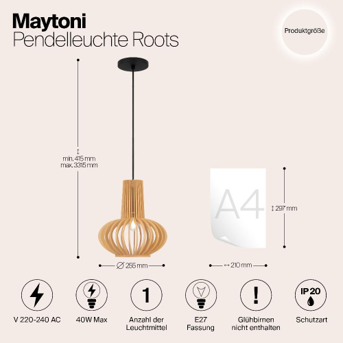 Подвесной светильник Maytoni MOD193PL-01W Подвесной светильник Maytoni MOD193PL-01W