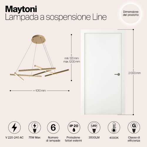 Подвесной светодиодный светильник Maytoni Technical Line MOD016PL-L75MG4K Подвесной светодиодный светильник Maytoni Technical Line MOD016PL-L75MG4K
