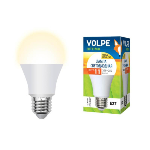 Лампа светодиодная E27 11W 3000K матовая LED-A60-11W/WW/E27/FR/O UL-00000959 Лампа светодиодная E27 11W 3000K матовая LED-A60-11W/WW/E27/FR/O UL-00000959