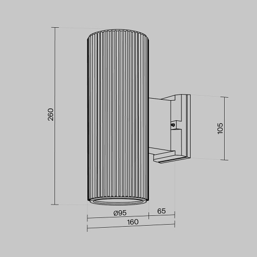 Настенный светильник Maytoni Rando O419WL-02GR Настенный светильник Maytoni Rando O419WL-02GR