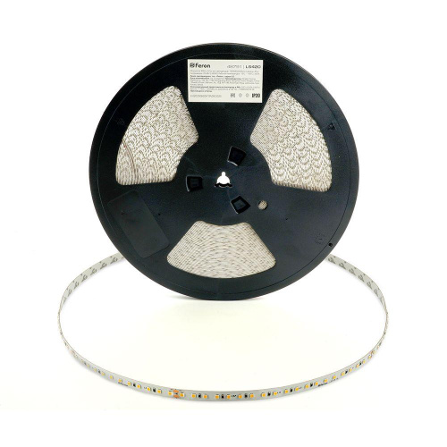 Светодиодная лента Feron 8W/m 120LED/m 2835SMD теплый белый 40M LS420 48791 Светодиодная лента Feron 8W/m 120LED/m 2835SMD теплый белый 40M LS420 48791