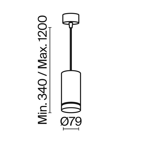 Подвесной светильник Technical P085PL-12W3K-B