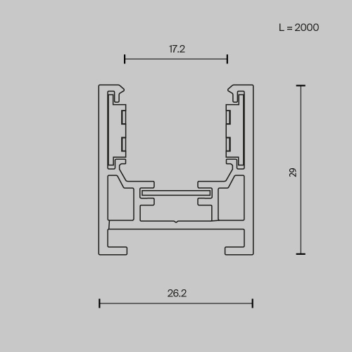 Шинопровод накладной Technical TRXM034-412B Шинопровод накладной Technical TRXM034-412B