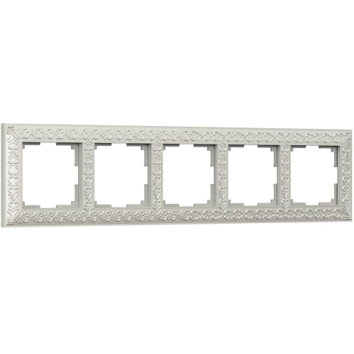 Рамка Werkel Antik на 5 постов жемчужный WL07-Frame-05 4690389063534 Рамка Werkel Antik на 5 постов жемчужный WL07-Frame-05 4690389063534