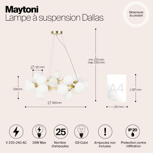 Подвесной светильник Maytoni MOD545PL-25BS Подвесной светильник Maytoni MOD545PL-25BS