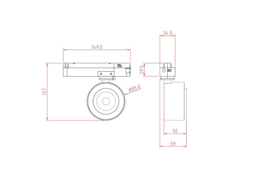 Трековый светодиодный светильник Maytoni Track lamps TR023-1-12B4K Трековый светодиодный светильник Maytoni Track lamps TR023-1-12B4K