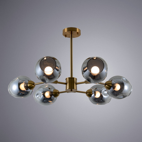 Потолочная люстра Arte Lamp Yuka Smoky A7759PL-6PB Потолочная люстра Arte Lamp Yuka Smoky A7759PL-6PB