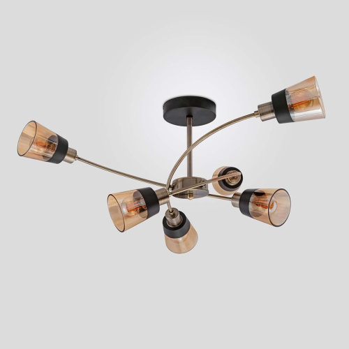 Потолочная люстра IMEX MD.4045-6-S AB+BK Потолочная люстра IMEX MD.4045-6-S AB+BK
