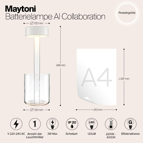 Аккумуляторный светильник Maytoni MOD229TL-L3W3K1 Аккумуляторный светильник Maytoni MOD229TL-L3W3K1