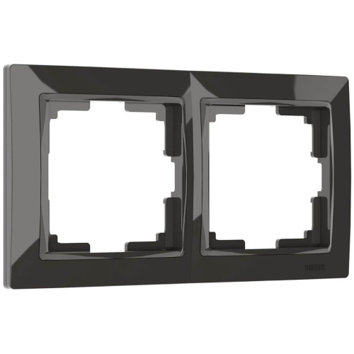 Рамка Werkel Snabb Basic на 2 поста серо-коричневый WL03-Frame-02 4690389099045 Рамка Werkel Snabb Basic на 2 поста серо-коричневый WL03-Frame-02 4690389099045