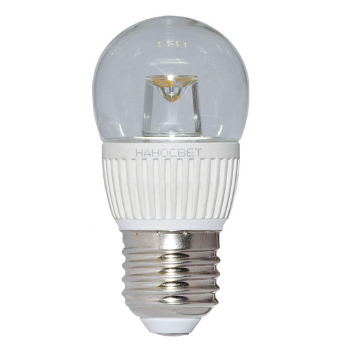 Лампа светодиодная Наносвет E27 5W 2700K прозрачная LC-P45CL-5/E27/827 L143 Лампа светодиодная Наносвет E27 5W 2700K прозрачная LC-P45CL-5/E27/827 L143