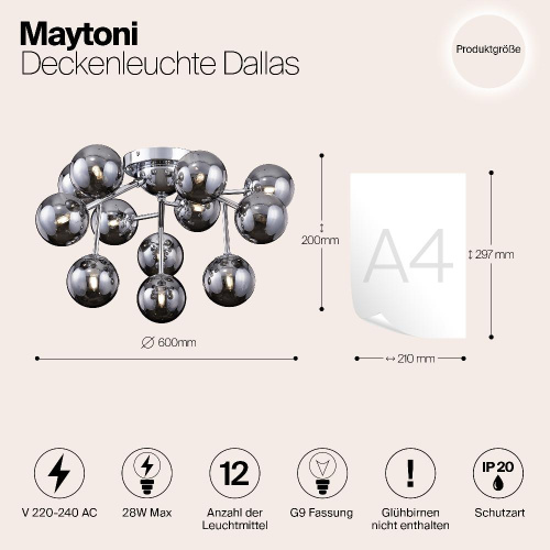 Потолочная люстра Maytoni Dallas MOD545PL-12CH