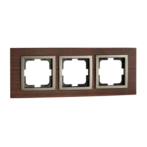Рамка 3-постовая Mono Electric Style орех 107-510000-162 Рамка 3-постовая Mono Electric Style орех 107-510000-162