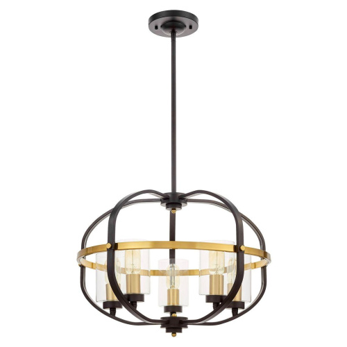 Подвесная люстра Lumina Deco Monterey LDP 1141-5 BK+MD Подвесная люстра Lumina Deco Monterey LDP 1141-5 BK+MD