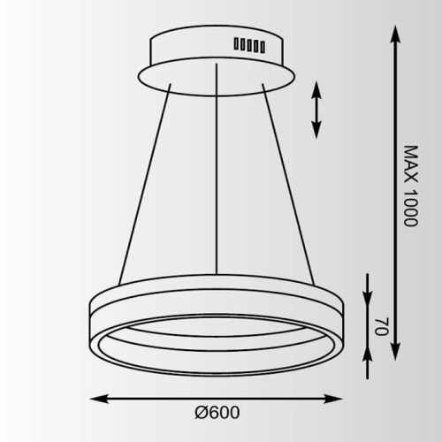 Подвесная светодиодная люстра Zumaline Circle L-CD-04 Подвесная светодиодная люстра Zumaline Circle L-CD-04
