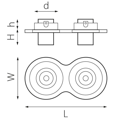 Встраиваемый светодиодный спот Lightstar Intero Tubo (217626+217164+217164) i626164 Встраиваемый светодиодный спот Lightstar Intero Tubo (217626+217164+217164) i626164