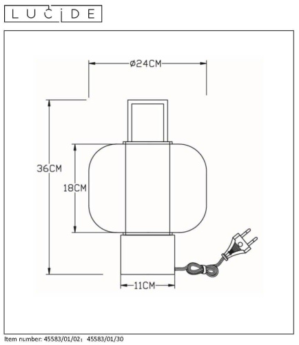 Настольная лампа Lucide Sofia 45583/01/30 Настольная лампа Lucide Sofia 45583/01/30