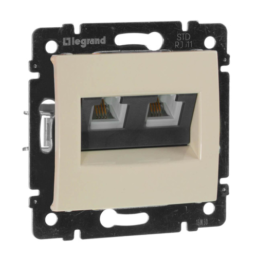 Розетка телефонная 2хRJ11 Legrand Valena слоновая кость 774339 Розетка телефонная 2хRJ11 Legrand Valena слоновая кость 774339