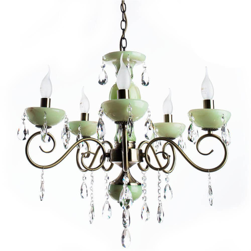 Подвесная люстра Arte Lamp Onyx Green A9592LM-5AB Подвесная люстра Arte Lamp Onyx Green A9592LM-5AB