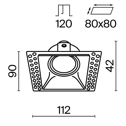 Встраиваемый светильник Technical DL042-01-SQ-B Встраиваемый светильник Technical DL042-01-SQ-B